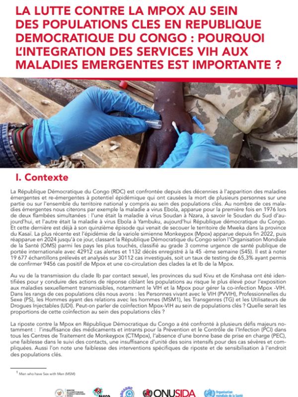 cover  mpox HIV policy brief 